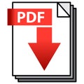 Pdf icon documents square paper