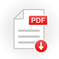 PDF icon isolated. File format. Vector