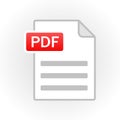 PDF icon isolated. File format. Vector