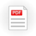 PDF icon isolated. File format. Vector