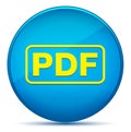 PDF icon modern flat cyan blue round button Royalty Free Stock Photo