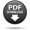 Pdf web icon black round button Royalty Free Stock Photo