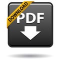 Pdf web icon black square button Royalty Free Stock Photo