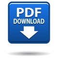 Pdf web icon blue square button Royalty Free Stock Photo