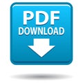 Pdf web icon cyan blue button Royalty Free Stock Photo