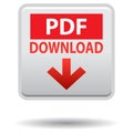 Pdf web icon square button