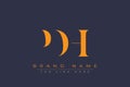 PDH abstract letter logo design Royalty Free Stock Photo