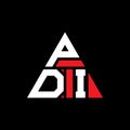PDI triangle letter logo design with triangle shape. PDI triangle logo design monogram. PDI triangle vector logo template with red Royalty Free Stock Photo