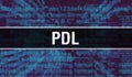 PDL with Digital java code text. PDL and Computer software coding vector concept. Programming coding script java, digital program Royalty Free Stock Photo