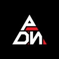 PDN triangle letter logo design with triangle shape. PDN triangle logo design monogram. PDN triangle vector logo template with red Royalty Free Stock Photo