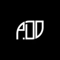 PDO letter logo design on black background.PDO creative initials letter logo concept.PDO vector letter design Royalty Free Stock Photo