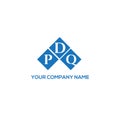 PDQ letter logo design on WHITE background. PDQ creative initials letter logo concept. PDQ letter design