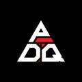 PDQ triangle letter logo design with triangle shape. PDQ triangle logo design monogram. PDQ triangle vector logo template with red Royalty Free Stock Photo