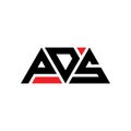 PDS triangle letter logo design with triangle shape. PDS triangle logo design monogram. PDS triangle vector logo template with red Royalty Free Stock Photo