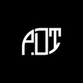 PDT letter logo design on black background.PDT creative initials letter logo concept.PDT vector letter design Royalty Free Stock Photo