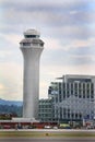 PDX Traffic Control Tower Royalty Free Stock Photo