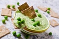 Pea green dip Royalty Free Stock Photo