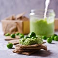 Pea green dip Royalty Free Stock Photo