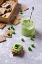 Pea green dip Royalty Free Stock Photo