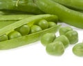 A pea green is in a pod Royalty Free Stock Photo