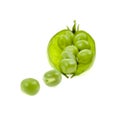 A pea green is in a pod Royalty Free Stock Photo