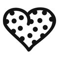 Pea heart icon, simple style.