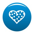 Pea heart icon vector blue
