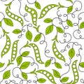 Pea pod seamless background