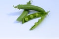Pea pods and green peas Royalty Free Stock Photo
