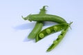 Pea pods and green peas Royalty Free Stock Photo