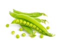 Pea pods isolated Royalty Free Stock Photo