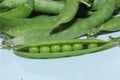 Pea pods isolated on a white background. Green peas. Healthy eating. Green plant Royalty Free Stock Photo