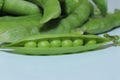 Pea pods isolated on a white background. Green peas. Healthy eating. Green plant Royalty Free Stock Photo