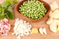 Pea soup ingredients Royalty Free Stock Photo