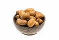 Peacan nuts in a cup Royalty Free Stock Photo