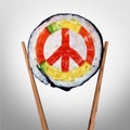 Peace In Asia Concept