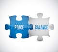 Peace balance puzzle pieces illustration design
