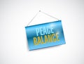 Peace balance sign illustration design