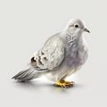 Peace Dove Isolated White. Generative AI