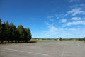 Peace car parking, parking lots under the clear blue sky Royalty Free Stock Photo