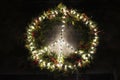Peace Christmas Wreath in Georgetown at Night