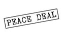 Peace deal black rubber stamp Royalty Free Stock Photo