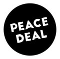 PEACE DEAL stamp on white background Royalty Free Stock Photo