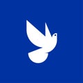 Peace dove icon or logo template Royalty Free Stock Photo