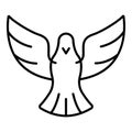 Peace dove icon, outline style Royalty Free Stock Photo
