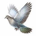 Peace Dove Isolated White. Generative AI