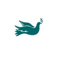 Peace dove logo icon vector illustration Royalty Free Stock Photo