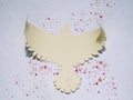 peace dove silhouette with blood splatter. ÃÂ¡oncept the third world war is coming