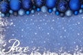 Peace on Earth at Christmas Time Background Border