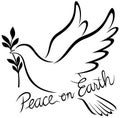 Peace on Earth Dove with Olive Branch Royalty Free Stock Photo